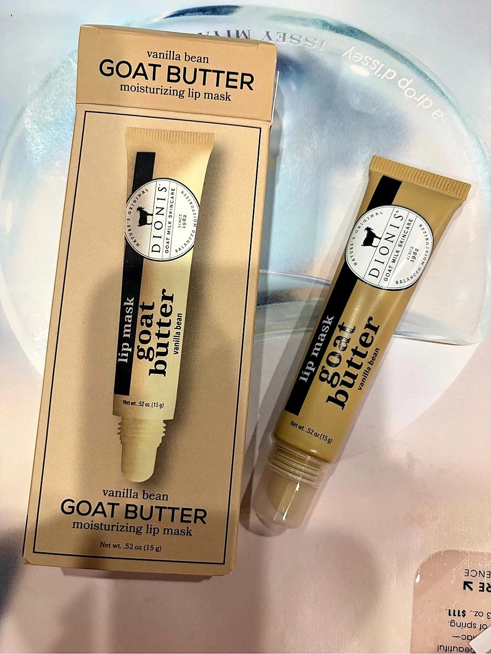 Dionis, Goat Butter, Vanilla Bean,Moisturizing Lip Mask, .52 oz / 15 g Brand New